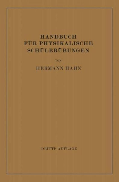 Handbuch für Physikalische Schülerübungen (eBook, PDF) Handbuch für Physikalische Schülerübungen (eBook, PDF)
