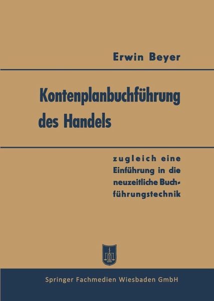 Kontenplanbuchführung des Handels (eBook, PDF)
