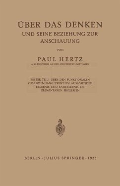 Über das Denken und Seine Beziehung zur Anschauung (eBook, PDF) - Hertz, Paul