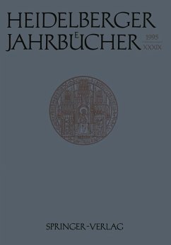 Cover Heidelberger Jahrbücher (eBook, PDF)