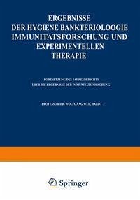 Cover Ergebnisse der Hygiene Bakteriologie Immunitätsforschung und experimentellen Therapie (eBook, PDF)