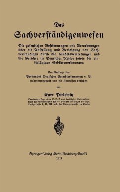 Cover Das Sachverständigenwesen (eBook, PDF)