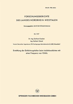 Cover Ermittlung der Einhärtungstiefen beim Induktionshärten mit einer Frequenz von 10 kHz (eBook, PDF)