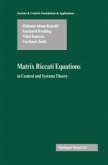 Matrix Riccati Equations in Control and Systems Theory (eBook, PDF)