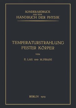 Temperaturstrahlung fester Körper (eBook, PDF) - Lax, E.; Pirani, M.