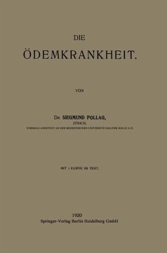 Die Ödemkrankheit (eBook, PDF) - Pollag, Siegmund