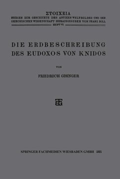 Die Erdbeschreibung des Eudoxos von Knidos (eBook, PDF) - Gisinger, Friedrich
