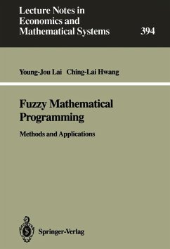 Fuzzy Mathematical Programming (eBook, PDF) - Lai, Young-Jou; Hwang, Ching-Lai