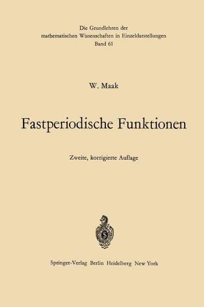 Fastperiodische Funktionen (eBook, PDF)