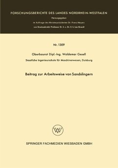 Beitrag zur Arbeitsweise von Sandslingern (eBook, PDF) - Gesell, Waldemar