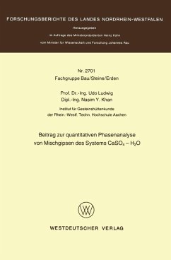 Beitrag zur quantitativen Phasenanalyse von Mischgipsen des Systems CaSO4 - H2O (eBook, PDF) - Ludwig, Udo