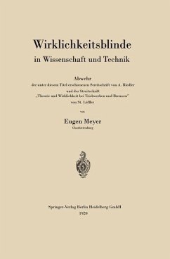 Wirklichkeitsblinde in Wissenschaft und Technik (eBook, PDF) - Meyer, Eugen