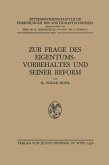 Zur Frage des Eigentumsvorbehaltes und Seiner Reform (eBook, PDF)