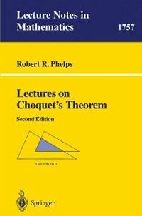 Lectures on Choquet's Theorem (eBook, PDF) - Phelps, Robert R.