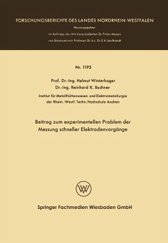 Beitrag zum experimentellen Problem der Messung schneller Elektrodenvorgänge (eBook, PDF) - Winterhager, Helmut