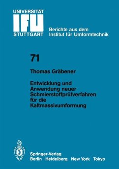 Cover Entwicklung und Anwendung neuer Schmierstoffprüfverfahren für die Kaltmassivumformung (eBook, PDF)