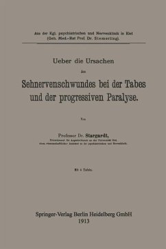 Cover Ueber die Ursachen des Sehnervenschwundes bei der Tabes und der progressiven Paralyse (eBook, PDF)