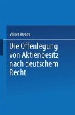 Die Offenlegung von Aktienbesitz nach deutschem Recht (eBook, PDF)