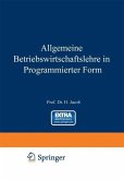Allgemeine Betriebswirtschaftslehre in Programmierter Form (eBook, PDF)