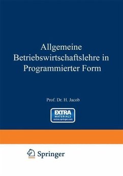 Allgemeine Betriebswirtschaftslehre in Programmierter Form (eBook, PDF) - Jacob, Herbert