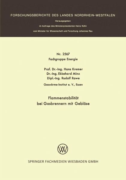 Flammenstabilität bei Gasbrennern mit Gebläse (eBook, PDF)