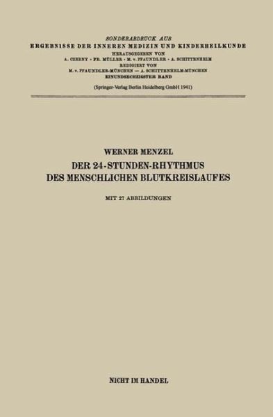Der 24-Stunden-Rhythmus des menschlichen Blutkreislaufes (eBook, PDF) Der 24-Stunden-Rhythmus des menschlichen Blutkreislaufes (eBook, PDF)