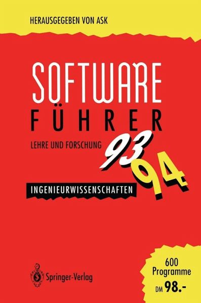 Software-Führer '93/'94 Lehre und Forschung (eBook, PDF) Software-Führer '93/'94 Lehre und Forschung (eBook, PDF)