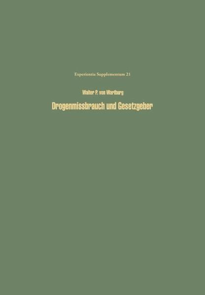 Drogenmissbrauch und Gesetzgeber (eBook, PDF)