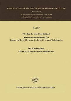 Die Klärreaktion (eBook, PDF) - Schlüssel, Hans