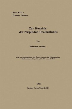 Cover Zur Kenntnis der Pompiliden Griechenlands (eBook, PDF)
