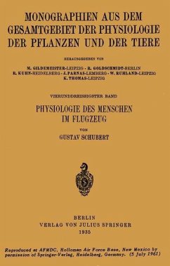 Physiologie des Menschen im Flugzeug (eBook, PDF) - Schubert, Gustav