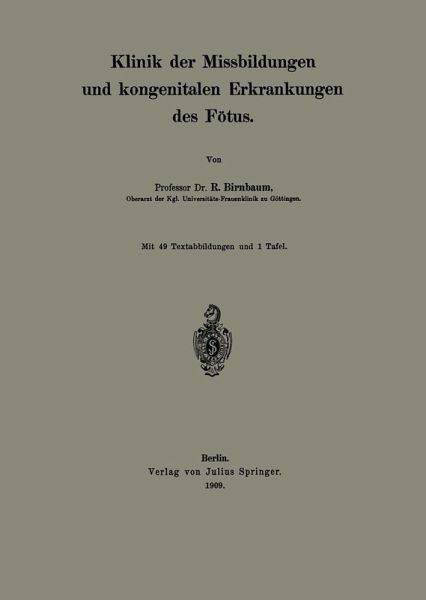 Klinik der Missbildungen und kongenitalen Erkrankungen des Fötus (eBook, PDF) Klinik der Missbildungen und kongenitalen Erkrankungen des Fötus (eBook, PDF)
