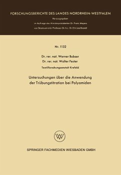Cover Untersuchungen über die Anwendung der Trübungstitration bei Polyamiden (eBook, PDF)