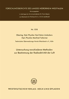 Untersuchung verschiedener Methoden zur Bestimmung der Radioaktivität der Luft (eBook, PDF) - Lindackers, Karl-Heinz