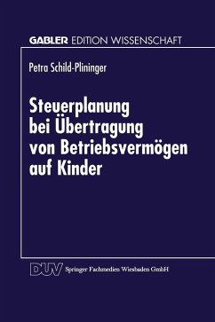 Cover Steuerplanung bei der Übertragung von Betriebsvermögen auf Kinder (eBook, PDF)