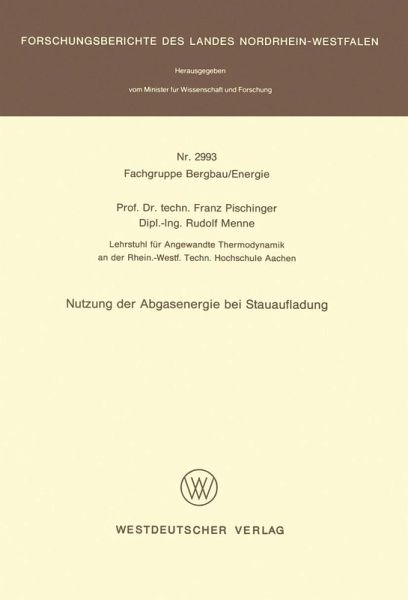 Nutzung der Abgasenergie bei Stauaufladung (eBook, PDF) Nutzung der Abgasenergie bei Stauaufladung (eBook, PDF)