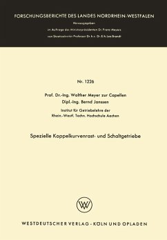 Spezielle Koppelkurvenrast- und Schaltgetriebe (eBook, PDF) - Meyer Zur Capellen, Walther