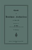 Chronik des Deutschen Forstwesens im Jahre 1885 (eBook, PDF)