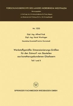 Cover Werkstoffgemäße Dimensionierungs-Größen für den Entwurf von Bauteilen aus kunstharzgebunen Glasfasern (eBook, PDF)