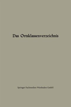 Cover Das Ortsklassenverzeichnis (eBook, PDF)