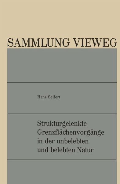 Strukturgelenkte Grenzflächenvorgänge in der unbelebten und belebten Natur (eBook, PDF)