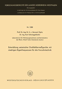 Entwicklung seismischer Drehfehlermeßgeräte mit niedrigen Eigenfrequenzen für die Verzahntechnik (eBook, PDF) - Opitz, Herwart