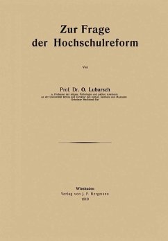 Cover Zur Frage der Hochschulreform (eBook, PDF)