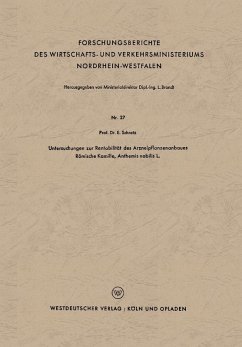Cover Untersuchungen zur Rentabilität des Arzneipflanzenanbaues Römische Kamille, Anthemis nobilis L. (eBook, PDF)