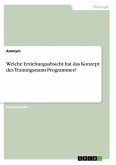 Welche Erziehungsabsicht hat das Konzept des Trainingsraum-Programmes? Welche Erziehungsabsicht hat das Konzept des Trainingsraum-Programmes?