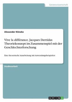 Vive la différance. Jacques Derridas Theoriekonzept im Zusammenspiel mit der Geschlechterforschung