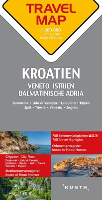 Cover KUNTH TRAVELMAP Kroatien 1:300.000