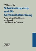 Subsidiaritätsprinzip und EU-Gemeinschaftsordnung (eBook, PDF)