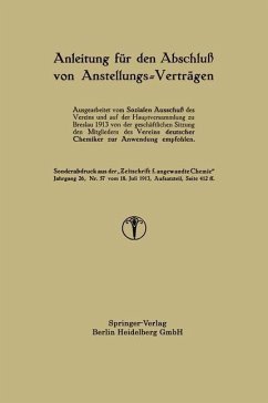 Anleitung für den Abschluß von Anstellungs-Verträgen (eBook, PDF) - Ausgearb. vom Sozialen Ausschuß