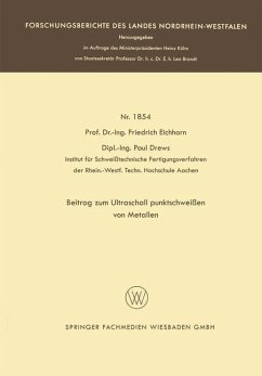 Beitrag zum Ultraschallpunktschweißen von Metallen (eBook, PDF) - Eichhorn, Friedrich